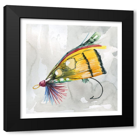 Fly Hook IV Black Modern Wood Framed Art Print by Robinson, Carol