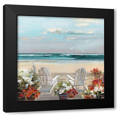 Summer Sea Breeze Black Modern Wood Framed Art Print by Swatland, Sally