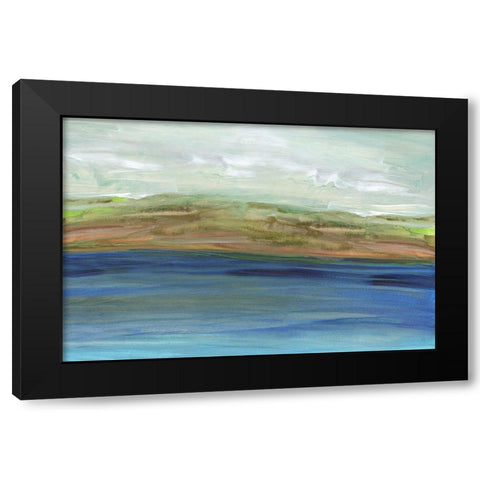 Waters Edge Black Modern Wood Framed Art Print with Double Matting by Jill, Susan