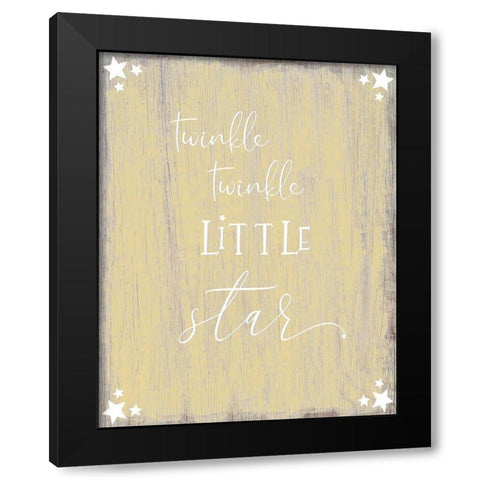 Twinkle Black Modern Wood Framed Art Print by CAD Designs