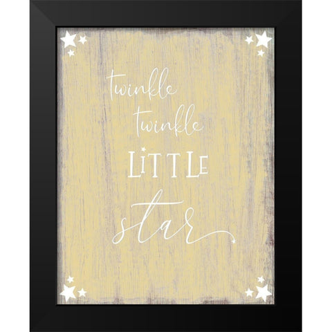 Twinkle Black Modern Wood Framed Art Print by CAD Designs