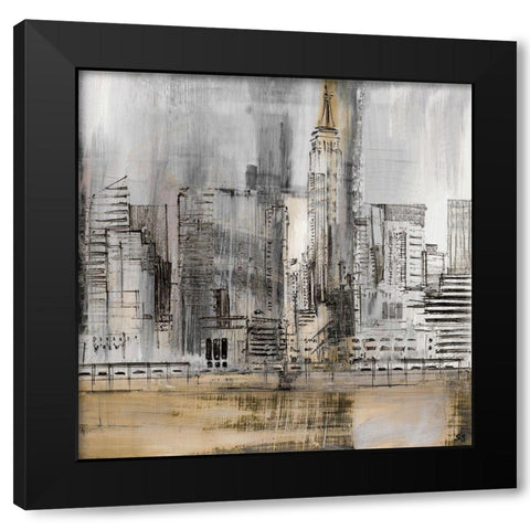 Empire Twilight Black Modern Wood Framed Art Print with Double Matting by Jill, Susan