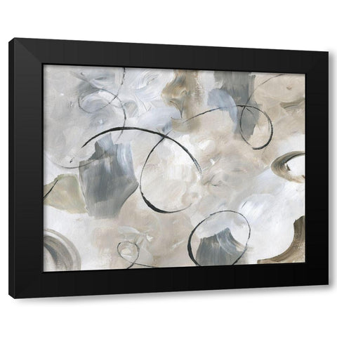 Crescendo Black Modern Wood Framed Art Print with Double Matting by Nan