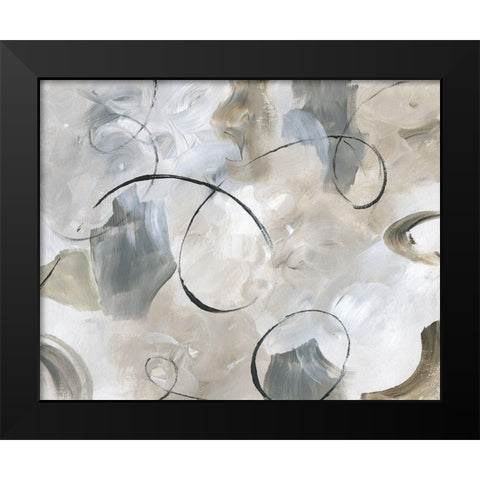 Crescendo Black Modern Wood Framed Art Print by Nan