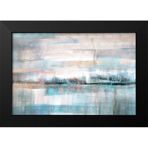 Pastel Valley Black Modern Wood Framed Art Print by Nan