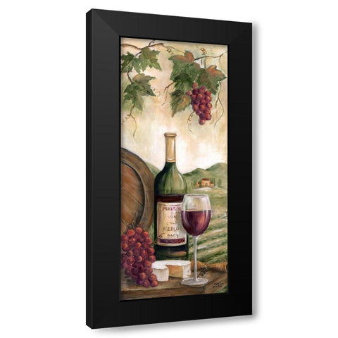 Wine Country Red Black Modern Wood Framed Art Print by Dunlap, Marilyn