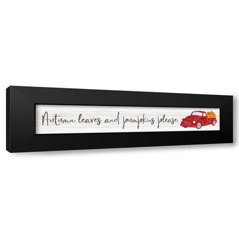 Pumpkins Please Black Modern Wood Framed Art Print with Double Matting by CAD Designs
