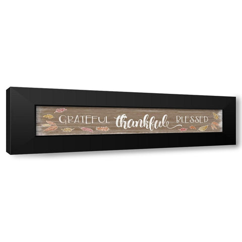 Grateful Black Modern Wood Framed Art Print by CAD Designs