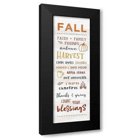 Fall Black Modern Wood Framed Art Print with Double Matting by CAD Designs