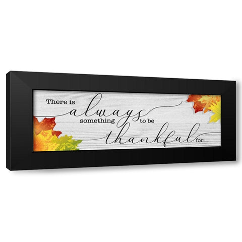 Always Thankful Black Modern Wood Framed Art Print by CAD Designs