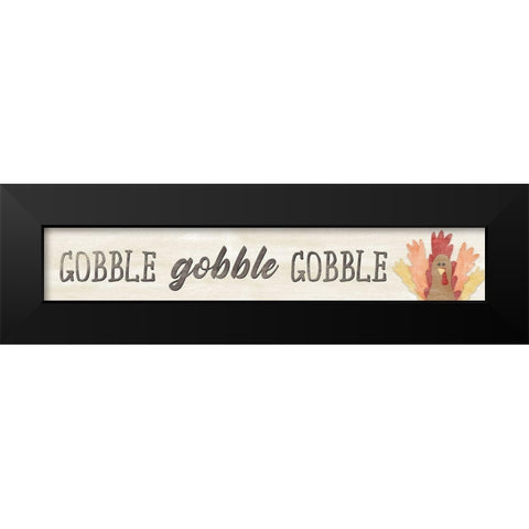 Gobble Black Modern Wood Framed Art Print by CAD Designs
