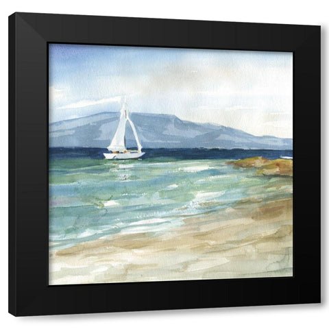 Come Sail away Black Modern Wood Framed Art Print with Double Matting by Robinson, Carol
