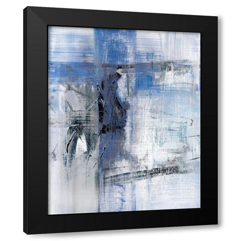 Reflections in Indigo Black Modern Wood Framed Art Print with Double Matting by Jill, Susan