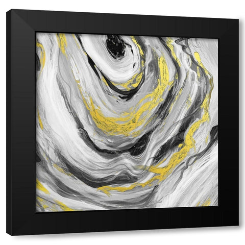Bold Agate I Black Modern Wood Framed Art Print by Robinson, Carol