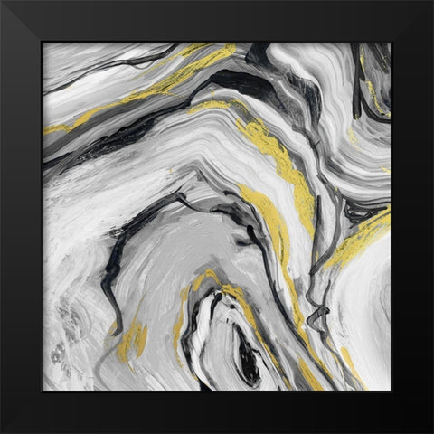 Bold Agate II Black Modern Wood Framed Art Print by Robinson, Carol