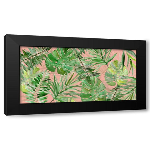 Tropical Sketchbook Coral Black Modern Wood Framed Art Print by Robinson, Carol