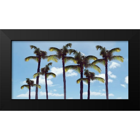 Paradise Palms Black Modern Wood Framed Art Print by Carpentieri, Natalie