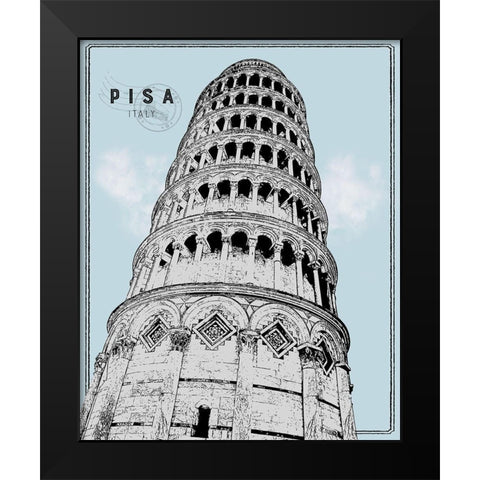 Mid Modern Pisa Black Modern Wood Framed Art Print by Carpentieri, Natalie