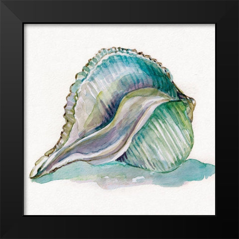 Malecon Shell I Black Modern Wood Framed Art Print by Robinson, Carol