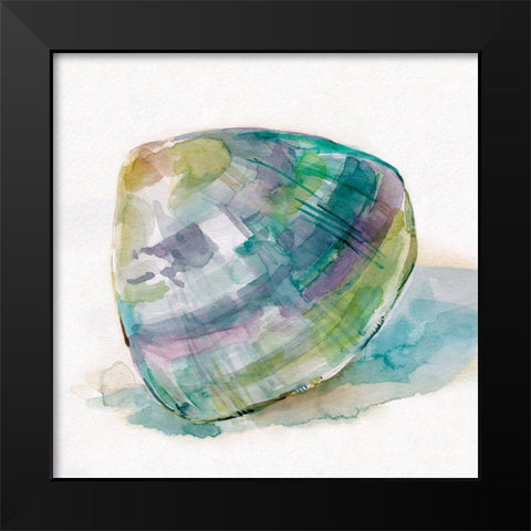 Malecon Shell II Black Modern Wood Framed Art Print by Robinson, Carol