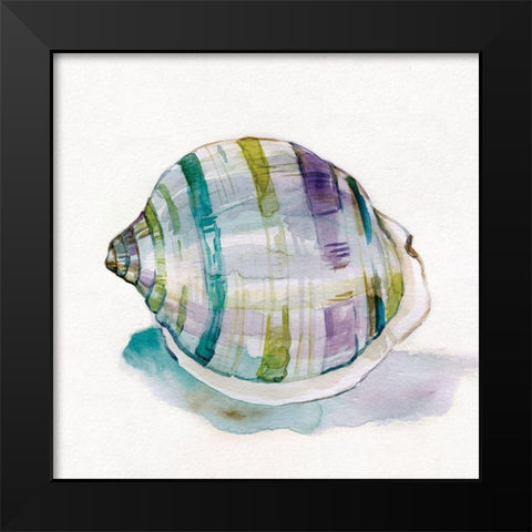 Malecon Shell III Black Modern Wood Framed Art Print by Robinson, Carol