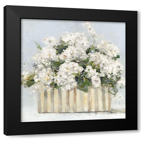 Sweet Hydrangeas Black Modern Wood Framed Art Print with Double Matting by Swatland, Sally