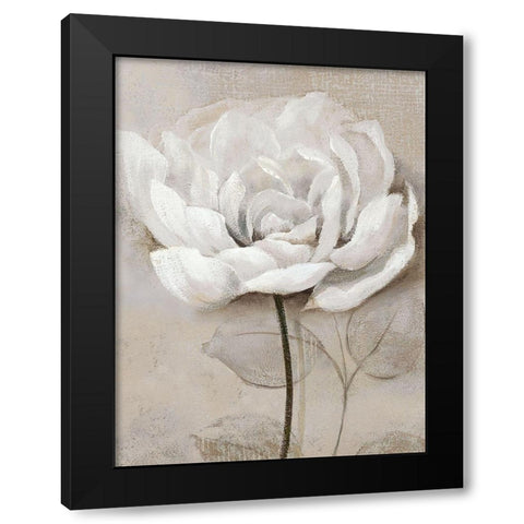 Soft White III Black Modern Wood Framed Art Print with Double Matting by Nan