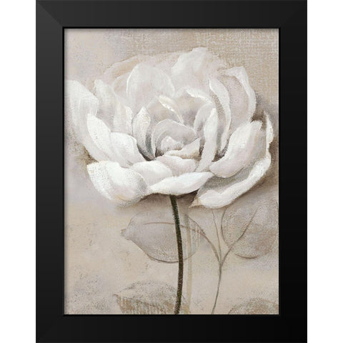 Soft White III Black Modern Wood Framed Art Print by Nan