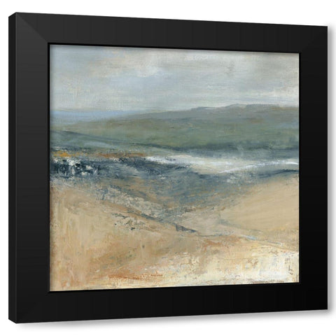 Rolling Seaside I Black Modern Wood Framed Art Print with Double Matting by Robinson, Carol
