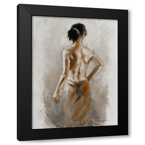Spa Moment Black Modern Wood Framed Art Print by Orme, E. Anthony