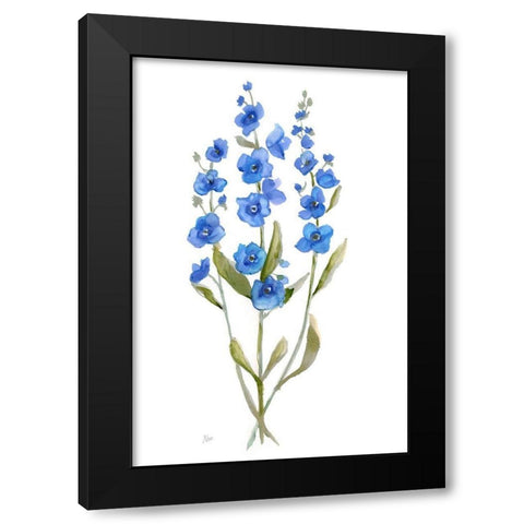 Petite Botanical II Black Modern Wood Framed Art Print with Double Matting by Nan