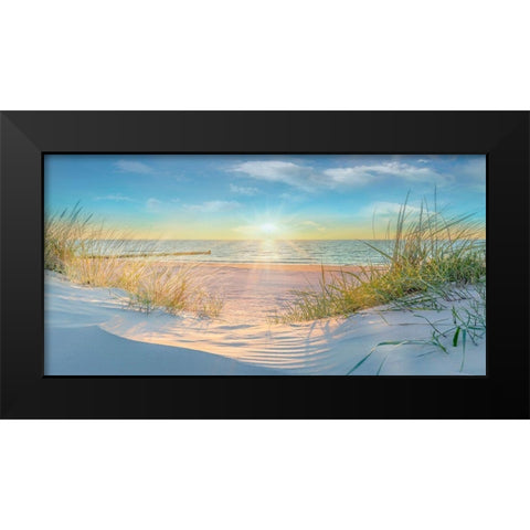 Waiting For Me Black Modern Wood Framed Art Print by Calascibetta, Mike