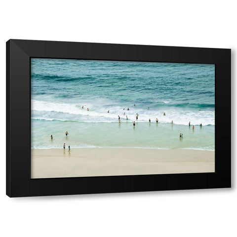 Paradise Beach Black Modern Wood Framed Art Print with Double Matting by Bibikow, Walter