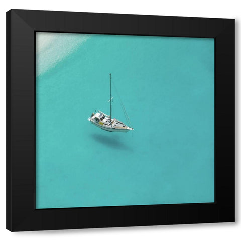 Shipwreck Beach Black Modern Wood Framed Art Print by Bibikow, Walter