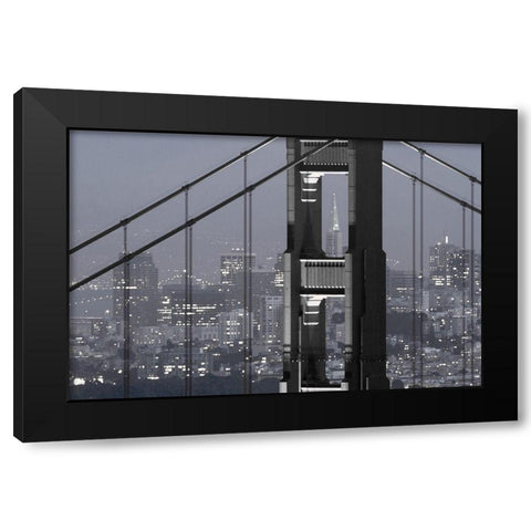 Skyline View Black Modern Wood Framed Art Print with Double Matting by Goldstein, Jim