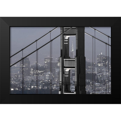 Skyline View Black Modern Wood Framed Art Print by Goldstein, Jim