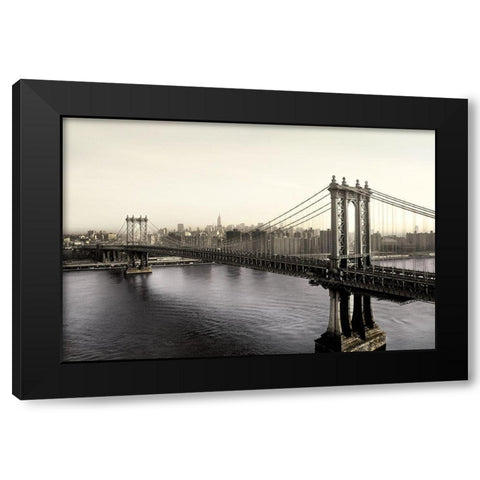Vintage Manhattan Black Modern Wood Framed Art Print with Double Matting by Delimont, Danita
