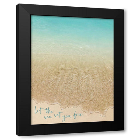 Calm Waters Black Modern Wood Framed Art Print by Carpentieri, Natalie