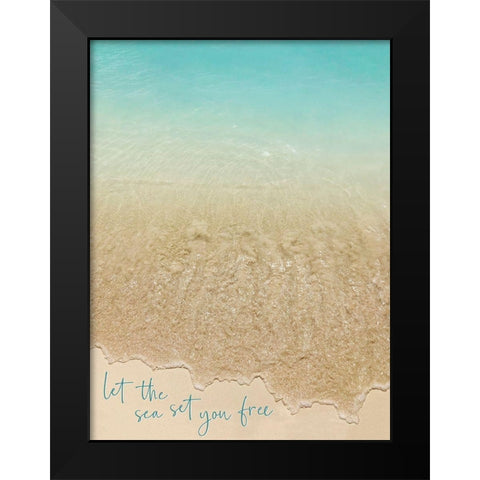 Calm Waters Black Modern Wood Framed Art Print by Carpentieri, Natalie