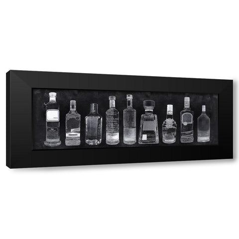 Bar Cart Black Modern Wood Framed Art Print with Double Matting by Carpentieri, Natalie