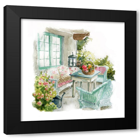 Cottage Retreat Black Modern Wood Framed Art Print with Double Matting by Robinson, Carol