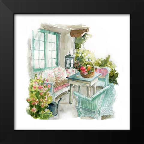 Cottage Retreat Black Modern Wood Framed Art Print by Robinson, Carol