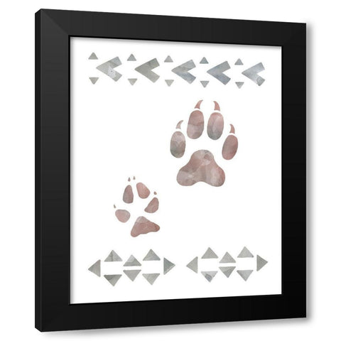 Little Lady Den Oaws Black Modern Wood Framed Art Print with Double Matting by Robinson, Carol