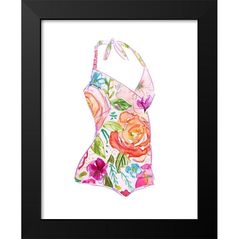 Tropical Swimwear I Black Modern Wood Framed Art Print by Robinson, Carol