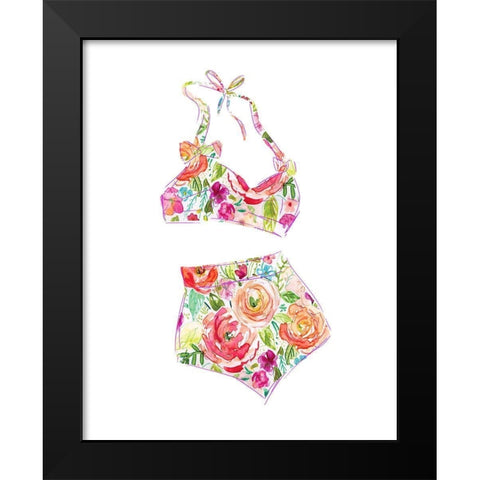 Tropical Swimwear III Black Modern Wood Framed Art Print by Robinson, Carol