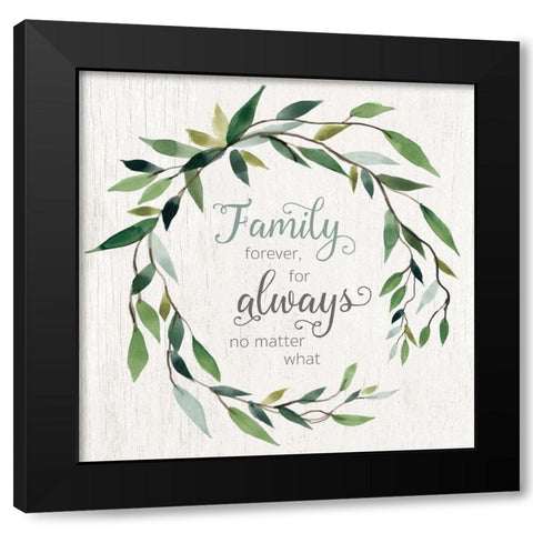 Family Forever Black Modern Wood Framed Art Print by Robinson, Carol