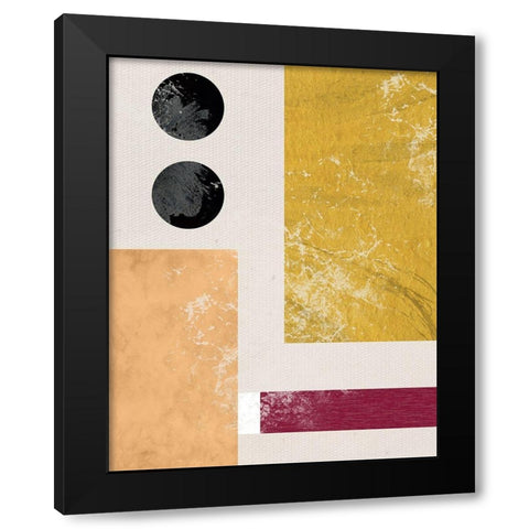 Essie Abstract I Black Modern Wood Framed Art Print with Double Matting by Santiago, Daniela