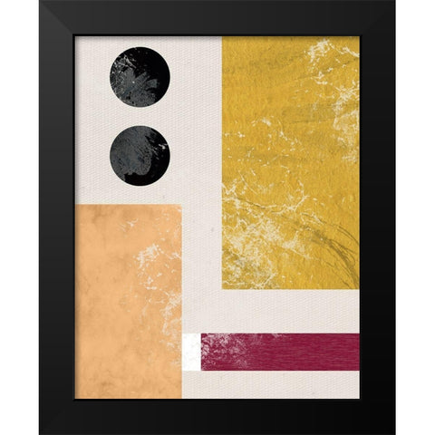 Essie Abstract I Black Modern Wood Framed Art Print by Santiago, Daniela