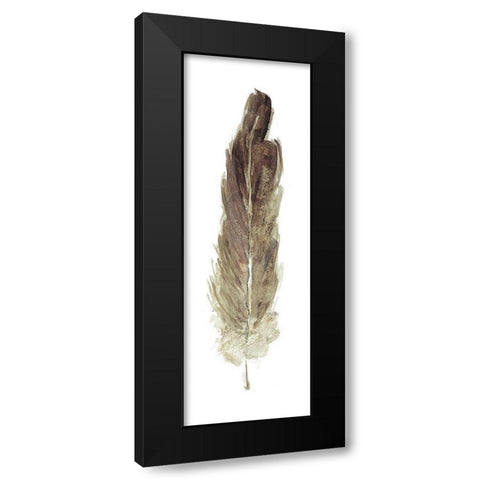 Soft Feather I Black Modern Wood Framed Art Print with Double Matting by Swatland, Sally