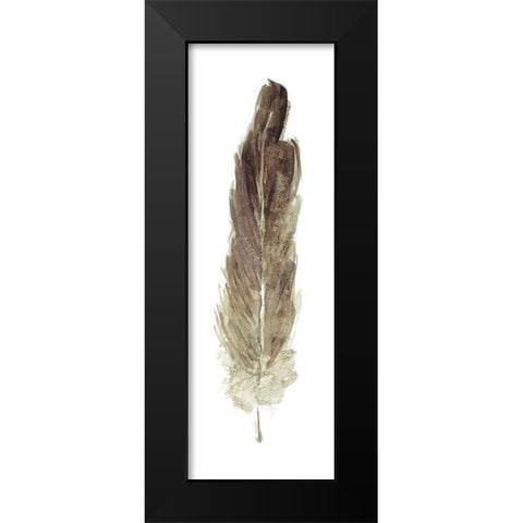 Soft Feather I Black Modern Wood Framed Art Print by Swatland, Sally